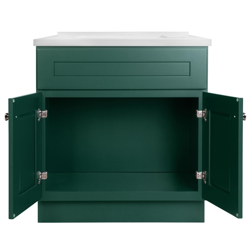 Brookings Bath Vanity Assembled 31x22 - Hunt Club Base and Camilla II Top