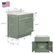 Brookings Bath Vanity Assembled 31x22 - Evergreen Fog Base and Ivory Swirl Top