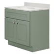 Brookings Bath Vanity Assembled 31x22 - Evergreen Fog Base and Ivory Swirl Top