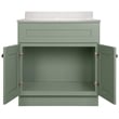 Brookings Bath Vanity Assembled 31x22 - Evergreen Fog Base and Ivory Swirl Top