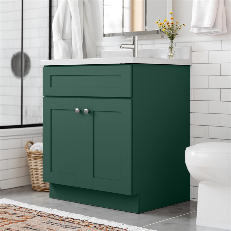 Brookings Bath Vanity Assembled 31x22 - Hunt Club Base and Single Hole Top