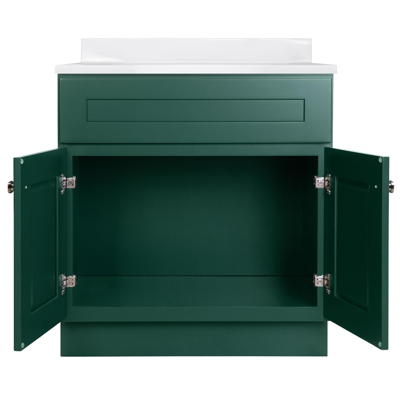 Brookings Bath Vanity Assembled 31x22 - Hunt Club Base and Single Hole Top