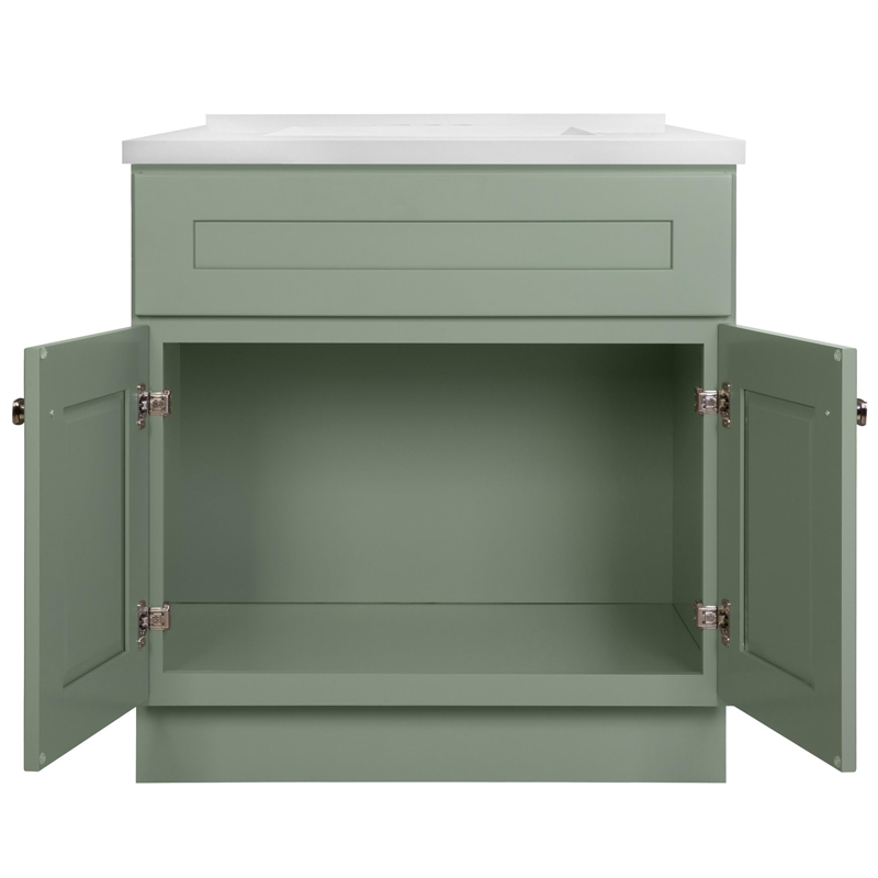 Brookings Bath Vanity Assembled 31x22 - Evergreen Fog Base and Camilla II Top