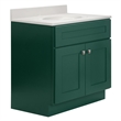 Brookings Bath Vanity Assembled 31x22 - Hunt Club Base and Ivory Swirl Top