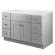 Brookings Bath Vanity Assembled 49x22 - Gray Base and Camilla II Top