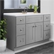 Brookings Bath Vanity Assembled 49x22 - Gray Base and Camilla II Top