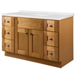 Brookings Bath Vanity Assembled 49x22 - Birch Base and Camilla II Top