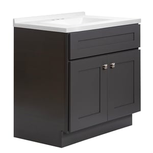 Brookings Bath Vanity Assembled 31x22 - Urbane Bronze Base and Camilla II Top