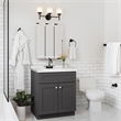 Brookings Bath Vanity Assembled 31x22 - Urbane Bronze Base and Camilla II Top