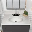 Brookings Bath Vanity Assembled 31x22 - Urbane Bronze Base and Ivory Swirl Top