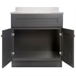 Brookings Bath Vanity Assembled 31x22 - Urbane Bronze Base and Ivory Swirl Top