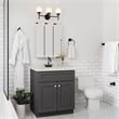 Brookings Bath Vanity Assembled 31x22 - Urbane Bronze Base and Ivory Swirl Top