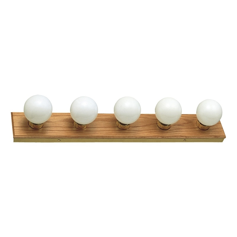 Design House 5-Light Vanity Light in Honey Oak