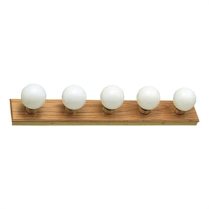 Design House 5-Light Vanity Light in Honey Oak