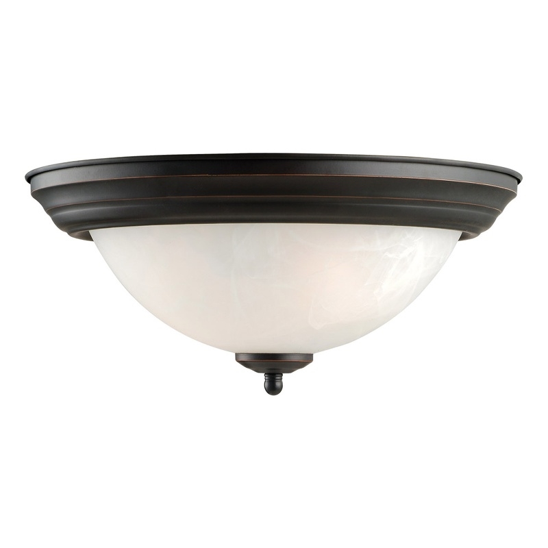 Design House 2-Light Millbridge Ceiling Mount Light Fixture in Oil Rubbed Bronze