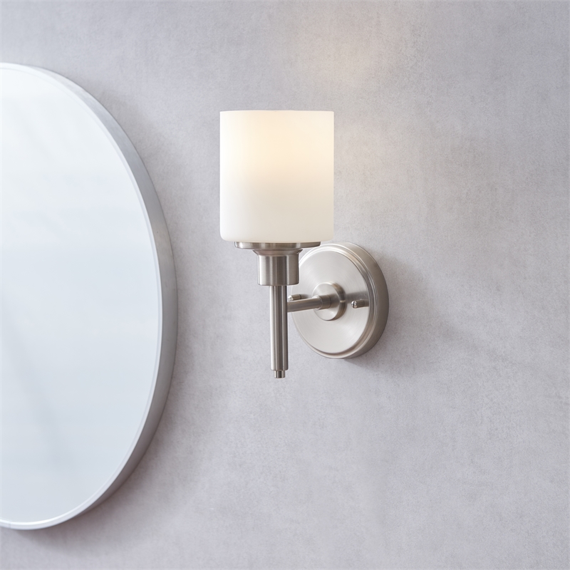 Design House Aubrey Wall Light in Satin Nickel