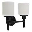 Design House 2-Light Aubrey Indoor Wall Light in Matte Black
