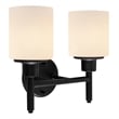 Design House 2-Light Aubrey Indoor Wall Light in Matte Black