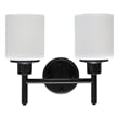 Design House 2-Light Aubrey Indoor Wall Light in Matte Black