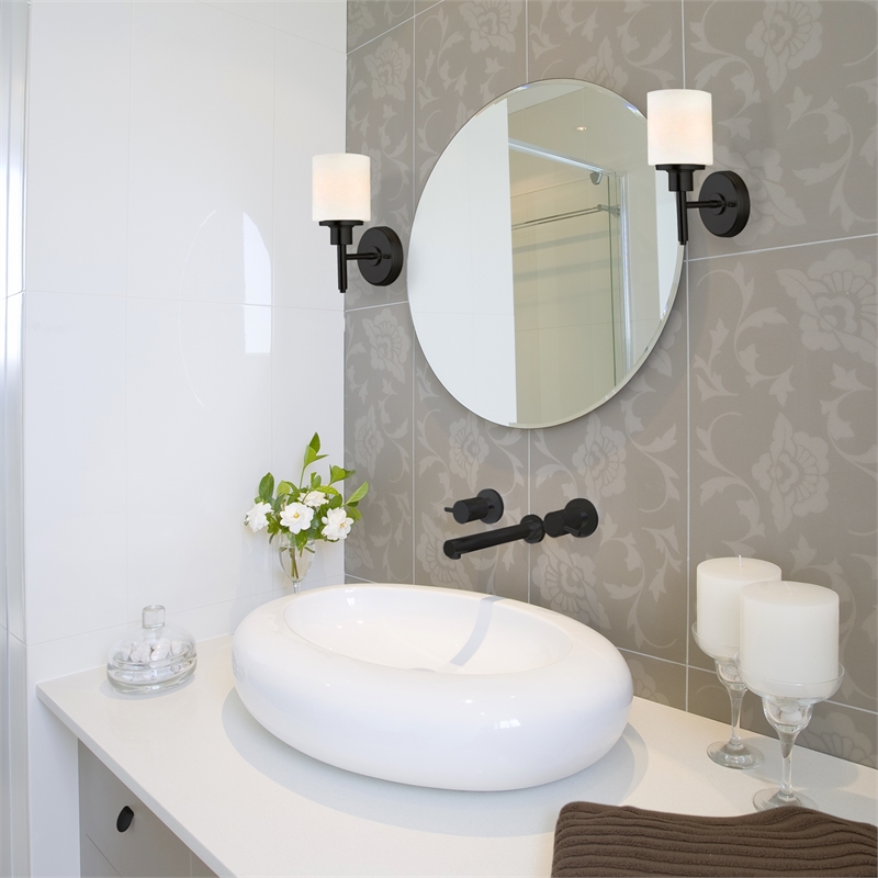 Design House Aubrey Wall Light in Matte Black