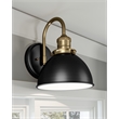 Design House Savannah Wall Light in Matte Black and Satin Gold