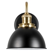 Design House Savannah Wall Light in Matte Black and Satin Gold