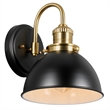 Design House Savannah Wall Light in Matte Black and Satin Gold