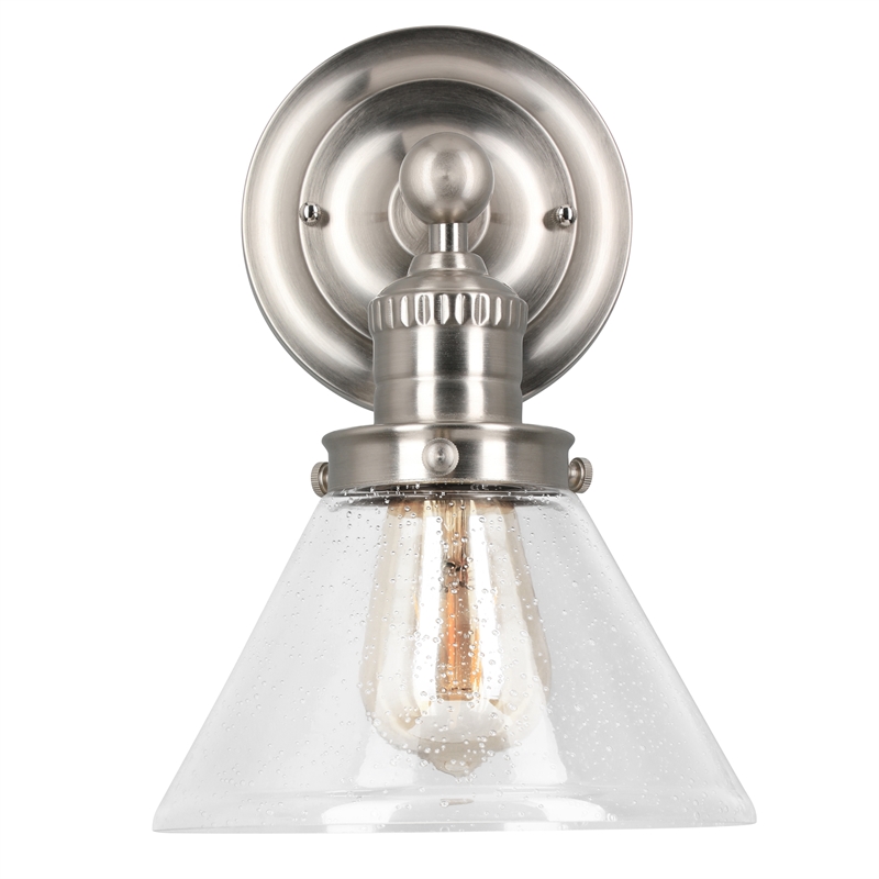Design House Augustin Wall Light in Satin Nickel