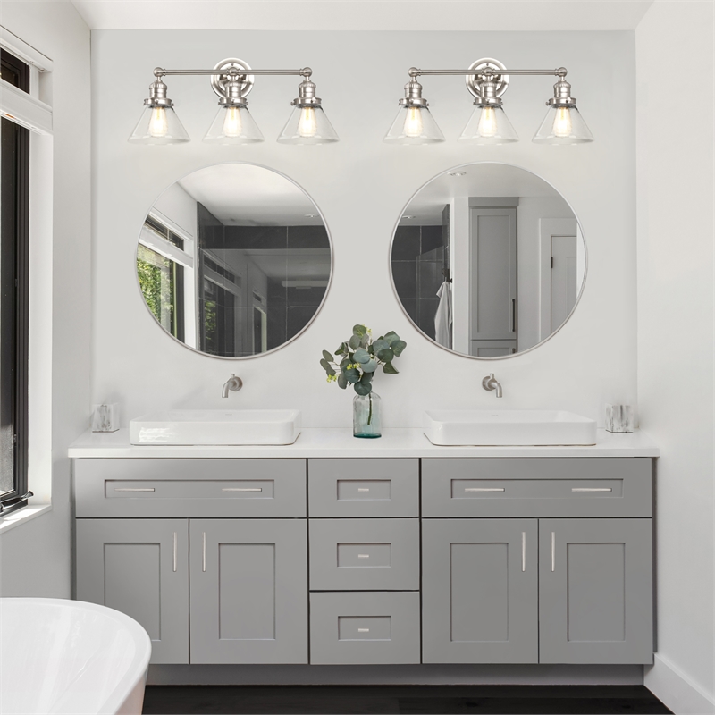 Design House 3-Light Augustin Vanity Light in Satin Nickel