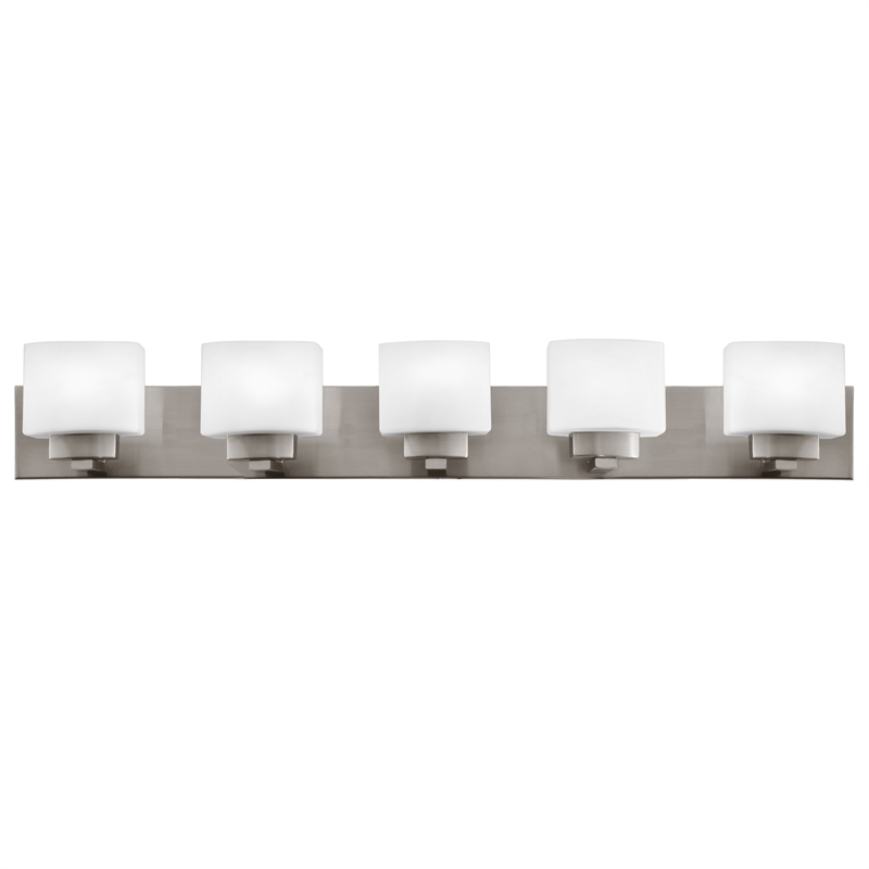 Design House 5-Light Dove Creek Vanity Light in Satin Nickel