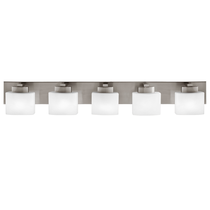 Design House 5-Light Dove Creek Vanity Light in Satin Nickel