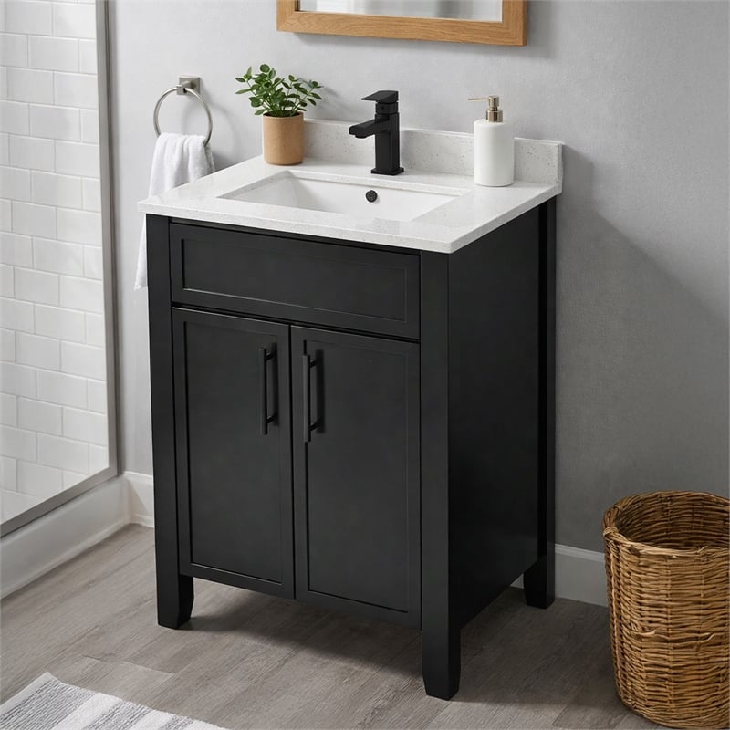Design House Dawson 2 Door Iron Ore Bathroom Vanity in Dark Gray
