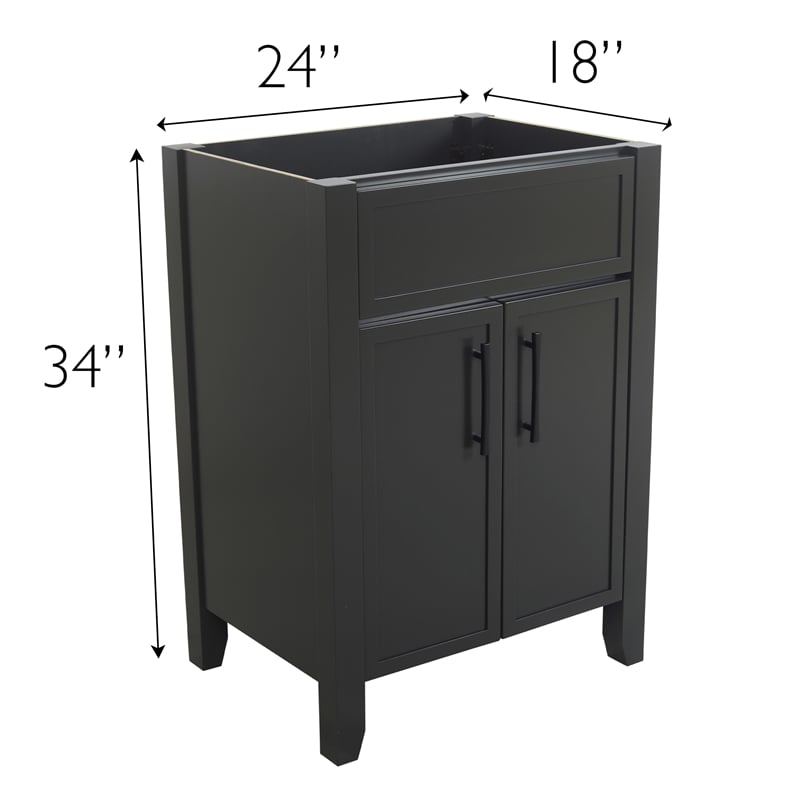 Design House Dawson 2 Door Iron Ore Bathroom Vanity in Dark Gray