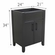 Design House Dawson Iron Ore Bathroom Vanity Cabinet in Dark Gray