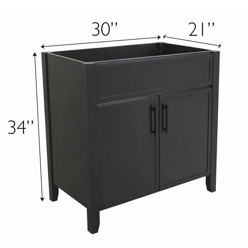 Design House Dawson  Iron Ore Bathroom Vanity Cabinet in Dark Gray