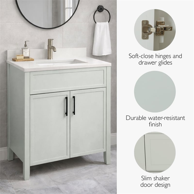 Design House Dawson  On the Rocks  Vanity Cabinet in Light Gray