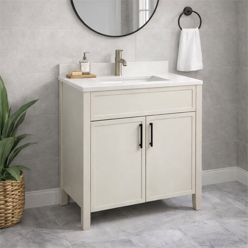Design House Dawson On the Rocks Bathroom Vanity Cabinet in Light Gray
