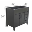 Design House Dawson  Iron Ore Bathroom Vanity Cabinet in Dark Gray
