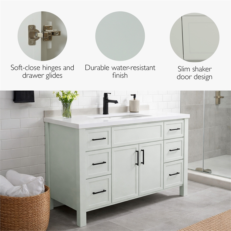 Design House Dawson On the Rocks Vanity Cabinet in Light Gray