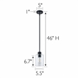 Design House Haddie Dimmable Mini Pendant in Matte Black and Clear Glass