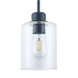 Design House Haddie Dimmable Mini Pendant in Matte Black and Clear Glass