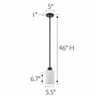 Design House Haddie Mini Pendant in Matte Black and Frosted Glass