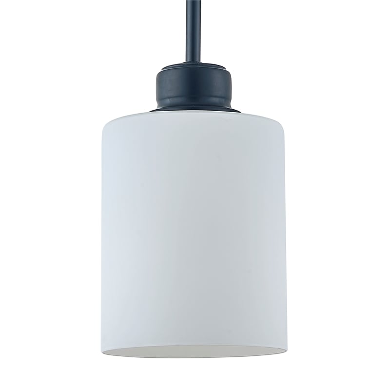 Design House Haddie Mini Pendant in Matte Black and Frosted Glass