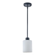 Design House Haddie Mini Pendant in Matte Black and Frosted Glass