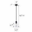 Design House Haddie 2-Pack Mini Pendants in Matte Black and Clear Glass