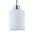 Design House Haddie 2-Pack Mini Pendants in Satin Nickel and Frosted Glass