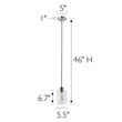 Design House Haddie 2-Pack Mini Pendants in Satin Nickel and Clear Glass