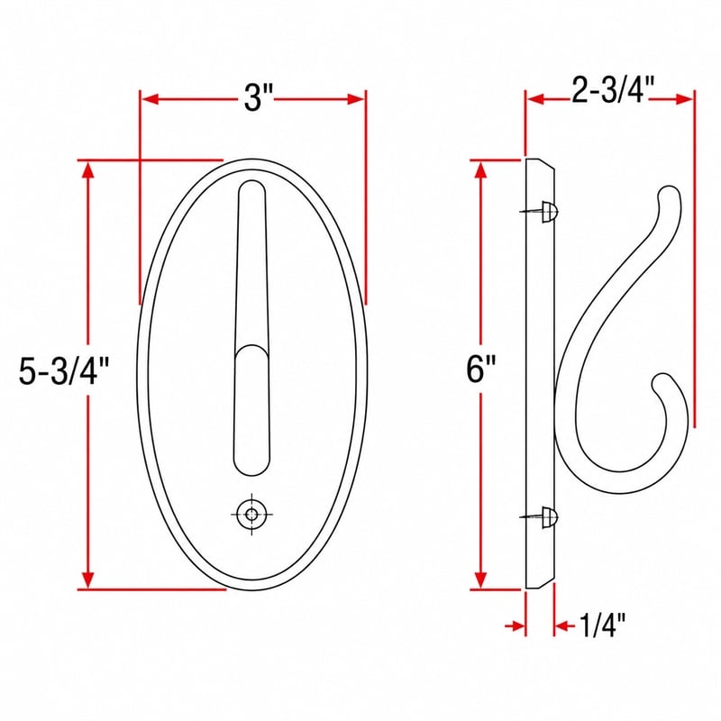 Design House Dalton Wall-Mount Double Robe Hook in White