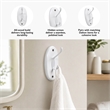 Design House Dalton Wall-Mount Double Robe Hook in White