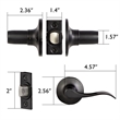 Design House Stratford Passage Hall and Closet Door Lever in Matte Black